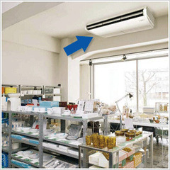 東芝 業務用エアコン スマートエコneo 天井吊形（プラズマ空清） 5馬力 シングル 標準型 三相200V GCEA14011XUワイヤレスリモコン の画像