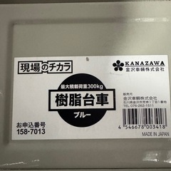 カナザワ 樹脂台車 300kg ブルの画像