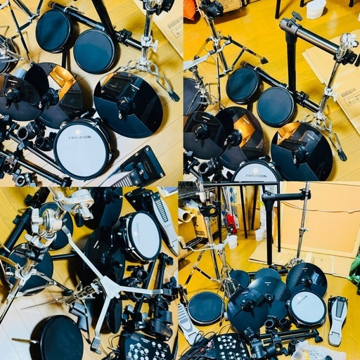 PlayTech PDS250 電子ドラムセット フル一式｜通電OK｜Rolandキックペダル付｜初心者・練習用に◎ 現状品 