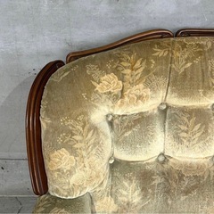 ✿70s✿ 昭和レトロ カリモク 3人掛けソファ ヴィンテージ 応接家具 金華山の画像