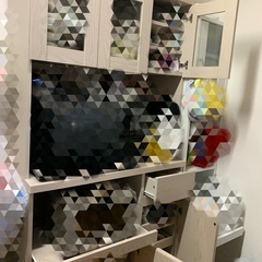 カップボード　食器棚棚　完成品　2台セットの画像