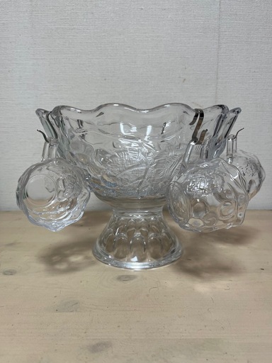 フルーツポンチ　クリスタルデザートボウルとカップセット フルーツポンチガラスデザートボウルとカップ5セット (クッピー) 徳山