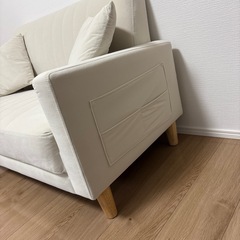 2人がけソファー オフホワイトの画像