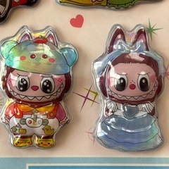 らぶぶ LABUBU 3D ぷくぷくシール 立体シール 4枚セット ぷっくり 3dシール(1)の画像
