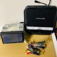 アルパイン 車載AVユニット＆フリップダウンモニターセット カーナビの画像