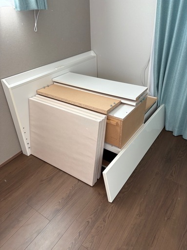 【埼玉県久喜市】ニトリ　ダブルベッド　収納付き