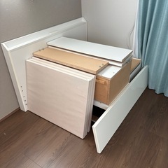 【埼玉県久喜市】ニトリ　ダブルベッド　収納付きの画像