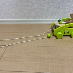 ポコポコパンダさん 木製おもちゃ プルトイ 引き車の画像