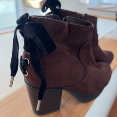 【中古】HeatherショートブーツSサイズ　ブラウンの画像