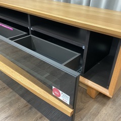 KB-2【新入荷　リサイクル品】モーブル　ライアン140 TV/ABボード　ナチュラル×黒の画像