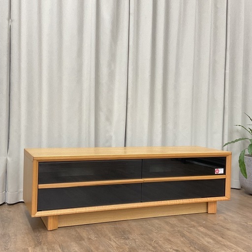 KB-2【新入荷　リサイクル品】モーブル　ライアン140 TV/ABボード　ナチュラル×黒