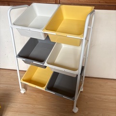 おもちゃ収納ラック  お片付けラック　ボックスの画像