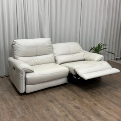 KB-3【新入荷　リサイクル品】ニトリ　ジャファー　両側電動リクライニングソファ　アイボリーの画像