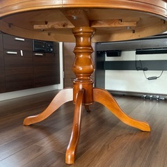 象嵌　丸ダイニングテーブル　110の画像