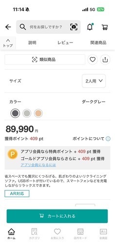 値段交渉可ニトリの2人掛け電動リクライニングソファ