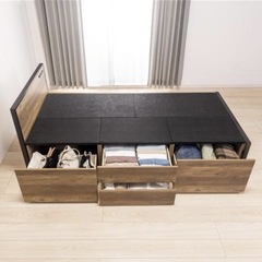 【収納4杯】シングルベッド USB・
コンセント付き 使用2年の画像