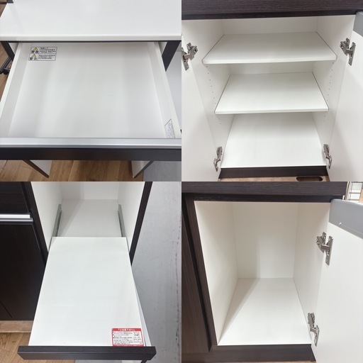 【?買取市場 柴田店】 I707 ? ジモティー限定価格！ NITORI キッチンボード 食器棚 レジューム 90TG-S DBR3 