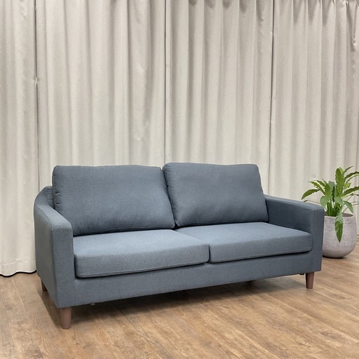 KB-7【新入荷　アウトレット品】ファブリック　ワイド２シーターソファ　グレー系
