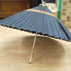 和傘 直径約102cm 昭和レトロ 黒系 和装小物 小道具 かさ カサ 番傘 蛇の目傘 和風 コスプレ 演劇 撮影 札幌市 清田区 平岡の画像