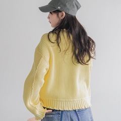 LOWRYS FARMローリーズファーム フリル付きセーター イエローの画像