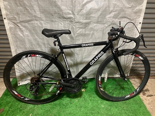 【GRAPHIS (グラフィス) ロードバイク 自転車 700C 21段変速】すぐお乗り頂けます！一部地域送料無料！別途防犯登録600円（必須）
