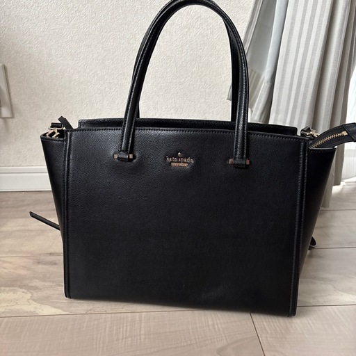 kate spade トートバッグ レザー 牛革 本革 ブラック A4可