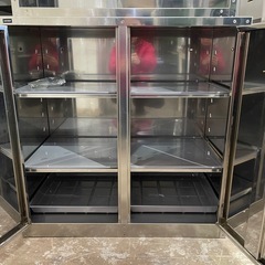 【UCHIDA】ステンレス製 薬品庫 上下セット 鍵付き トレイ付属の画像