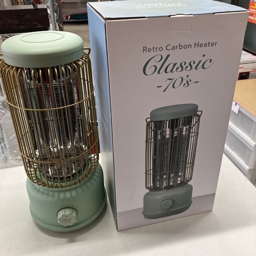 W2602-0230 クラシック　レトロカーボンヒーター　通電確認済み　中古美品
