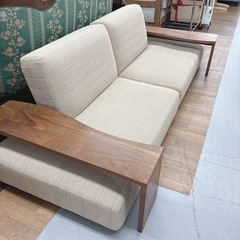 I329 🌈 ジモティー限定価格！ 最高級！ LEGNATEC 2Pワイドローソファ ⭐ クリーニング済の画像