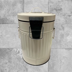 足踏み式の小さめのスチールのゴミ箱の画像
