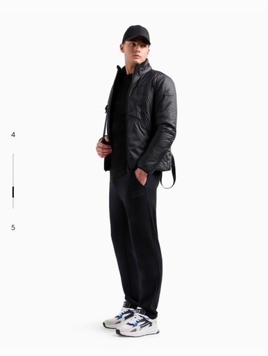 EA7 パデッドジャケット Lサイズ テクニカルファブリック フード付き EMPORIO ARMANI