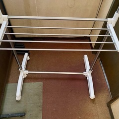 ★室内物干し スタンド ラック ハンガー パイプハンガー タオルハンガー 幅調節可能 156cm キャスター付 組立 ラック 収納★の画像