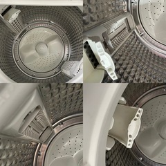 AQUA 電気洗濯乾燥機 AQW-GTW100H 2020年製 アクア ホワイト 風呂水吸水ホース付き の画像