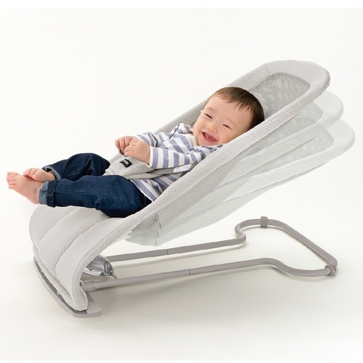 未開封　Richell　リッチェル　バウンシングシートN　バウンサー　ライトグレー　3段階リクライニング　メッシュ　コンパクト　新生児　幼児　未開封品　③