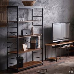 スチールラック ブラウン 幅84cm×高さ180cmの画像