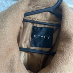 STACY ベージュ ウール混合 ピーコートの画像