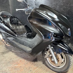 ★支払い総額5.5万円★関東圏内即日配送可能！ヤマハ　マジェスティC250 SG03J 社外マフラー！フロントマスク！エナメルシート！カスタムベースに！の画像