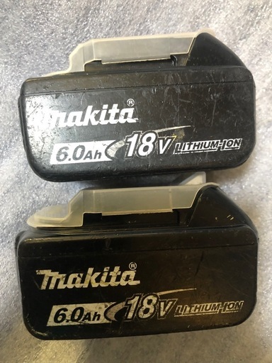 ⑩マキタ18v純正バッテリーBL1860B中古美品２個