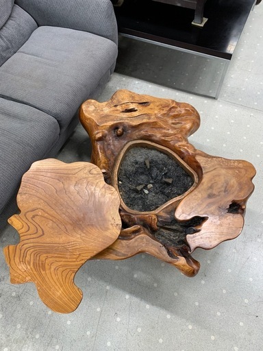 天然木　一枚板輪切　くりぬき囲炉裏座卓