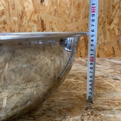 a(7817) ステンレス製 ボウル 2個セット 調理用品 ボール キッチン用品 業務用 厨房用小物 飲食店 店舗用 中古品の画像