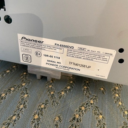 カロッツエリア FH-6500DVD ディスプレイオーディオ