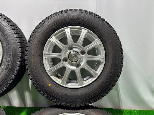 軽トラ　箱バン等に　スタッドレス　ホイール付き　145R12 6PR