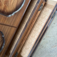 昭和レトロ 箪笥 婚礼タンスクラシック ブラウン2ドア 衣装ケースの画像