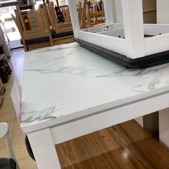 リユースマン倉敷、ダイニングテーブル、イス4点セット、ホワイトの画像