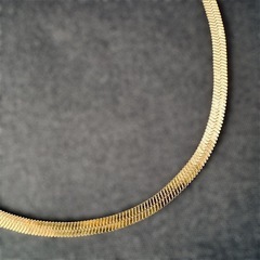  N44-1*《低アレルギー》*スネークチェーンネックレス_ゴールドの画像