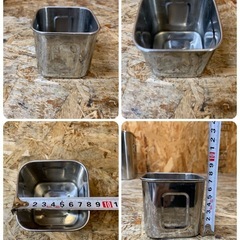 a(7820) ユキワ 深型 角キッチンポット 4個セット ステンレス 業務用 厨房用品 飲食店 店舗用の画像