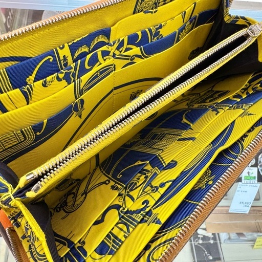 ☆ドリーム荒牧店☆HERMES エルメス エプソン アザップロングシルクイン 長財布