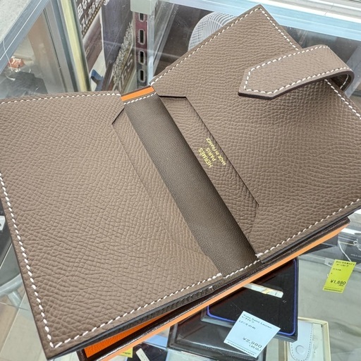 ☆ドリーム荒牧店☆HERMES エルメス エプソン べアン カードケース ベージュ