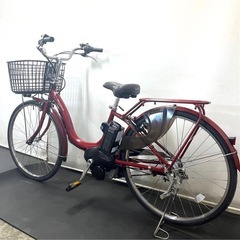 1年保証 1都4県全域送料無料　 ヤマハ　パスナチュラ　26インチ　街乗り　赤色　電動アシスト自転車　g207の画像