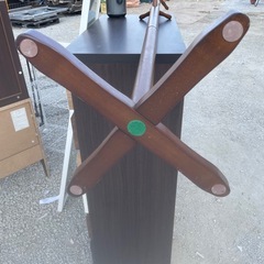 　美品 木製ポールハンガー高さ180最大幅45cmの画像